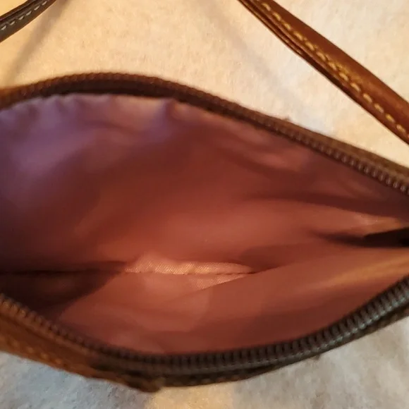 Coach Brown Classic C Print Zip Wristlet - Picture 5 of 5